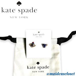 Kate Spade Tea Time Stud Earrings Teapot and Cup